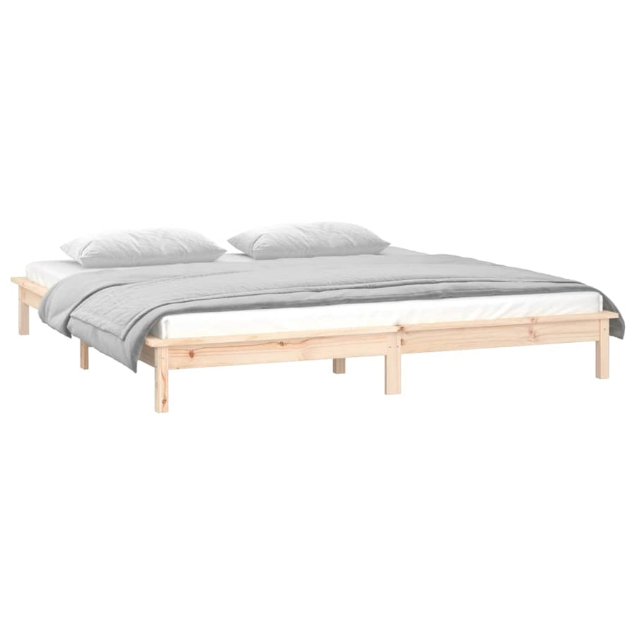 Bedframe Led Massief Hout 120X190 Cm 4Ft Small Double