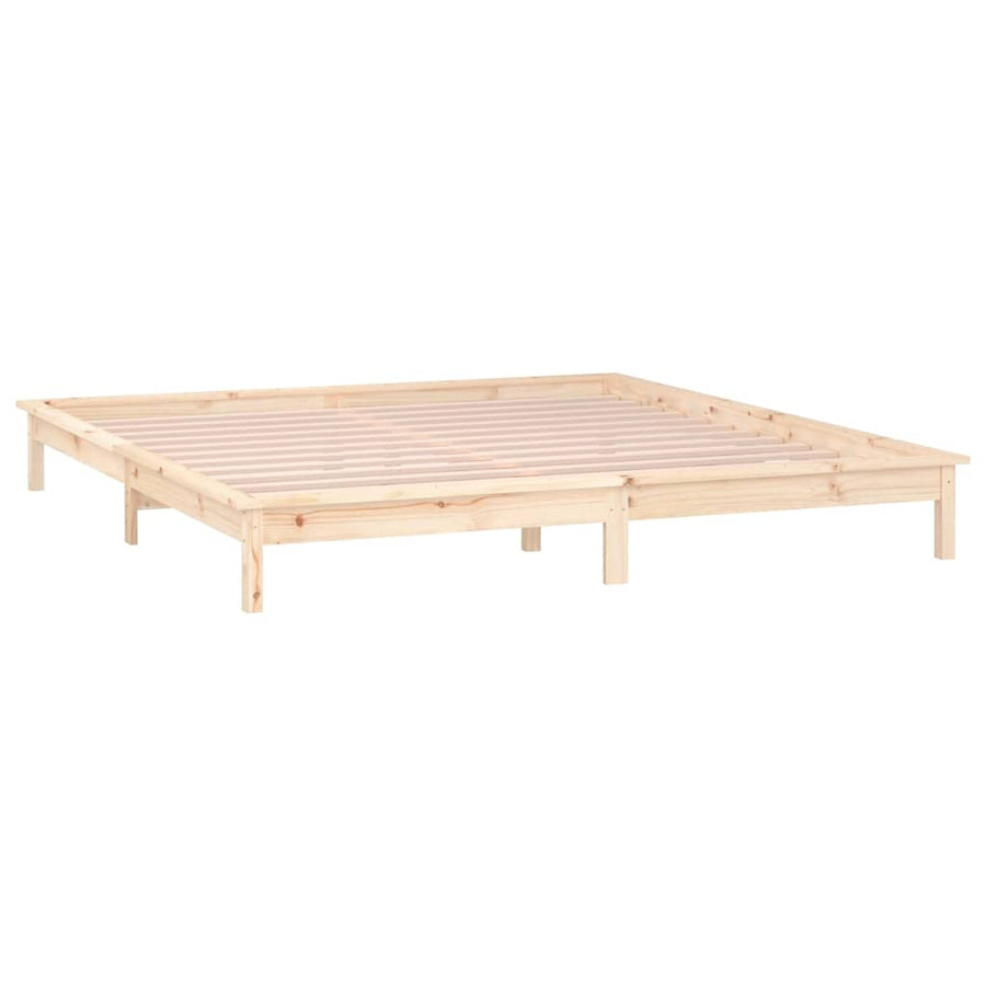 Bedframe Led Massief Hout 120X190 Cm 4Ft Small Double