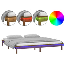 Bedframe Led Hout Honingbruin 120X190 Cm 4Ft Small Double
