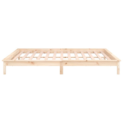 Bedframe Led Massief Hout 140X190 Cm