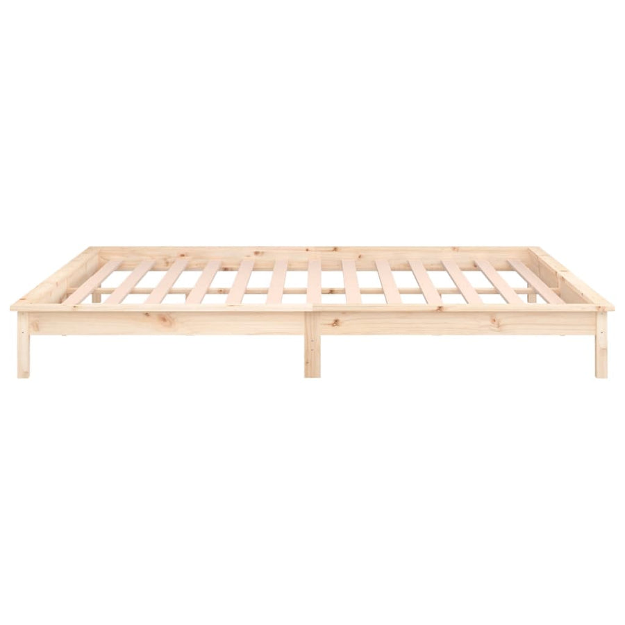 Bedframe Led Massief Hout 140X190 Cm
