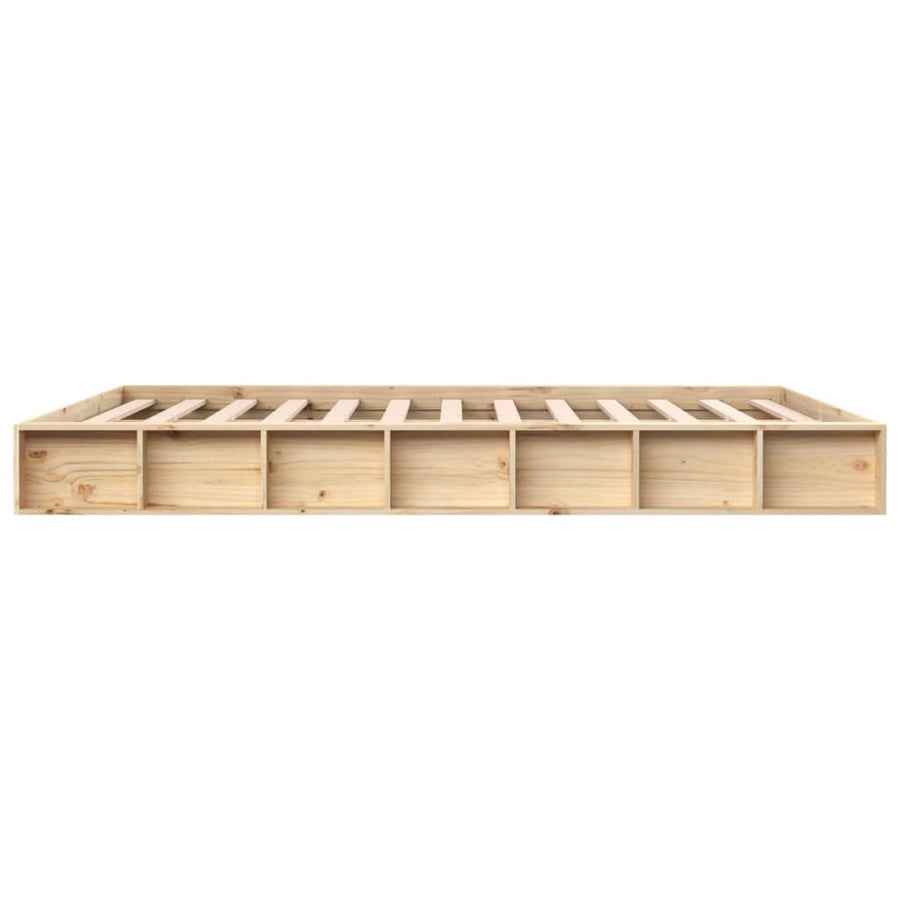 Bedframe Massief Hout 6Ft Super King 180 x 200 cm Naturel