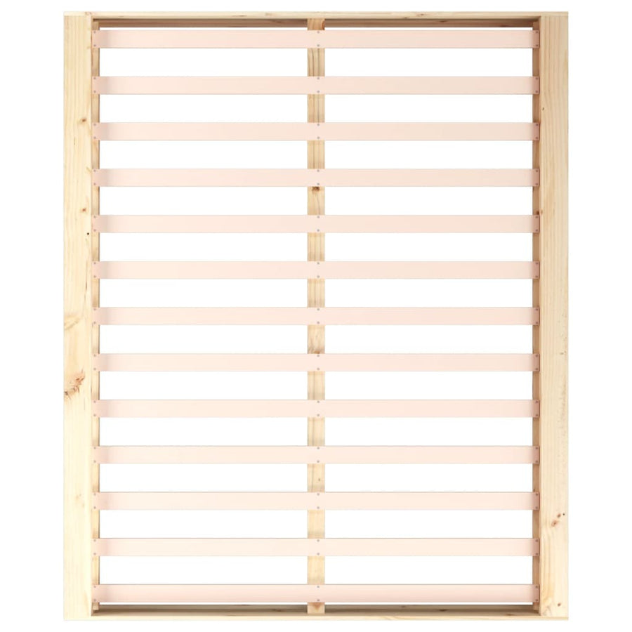 Bedframe Massief Hout 6Ft Super King 180 x 200 cm Naturel