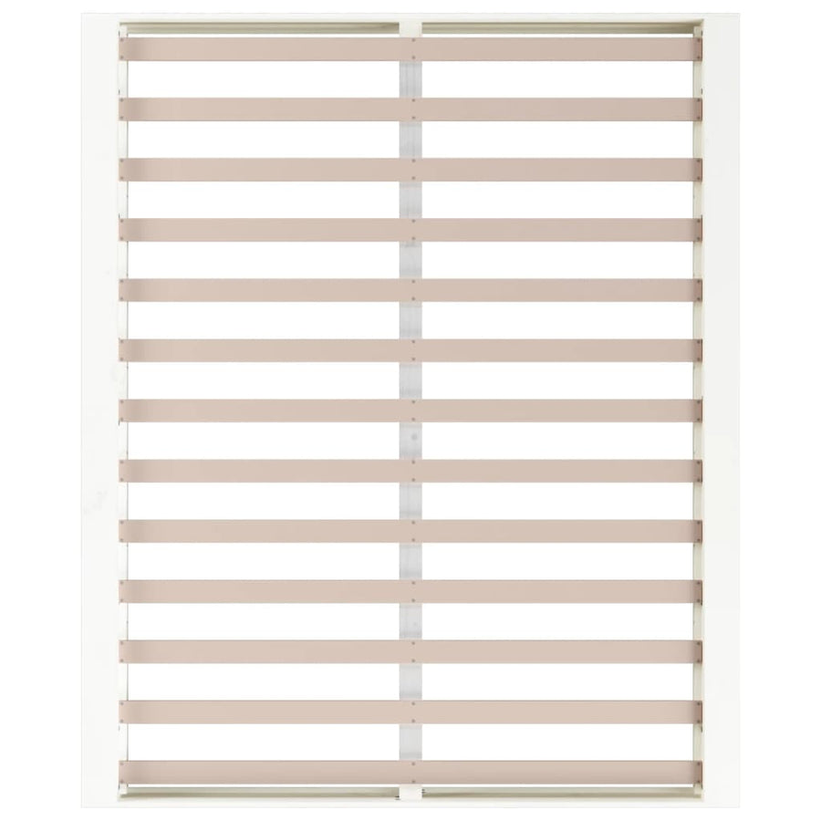 Bedframe Massief Hout 160 x 200 cm Wit