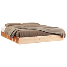 Bedframe Massief Hout 5Ft King Size 150 x 200 cm Naturel