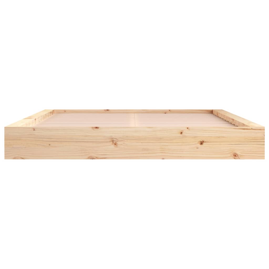 Bedframe Massief Hout 5Ft King Size 150 x 200 cm Naturel
