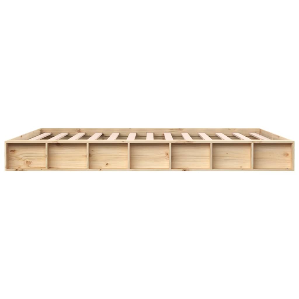 Bedframe Massief Hout 5Ft King Size 150 x 200 cm Naturel