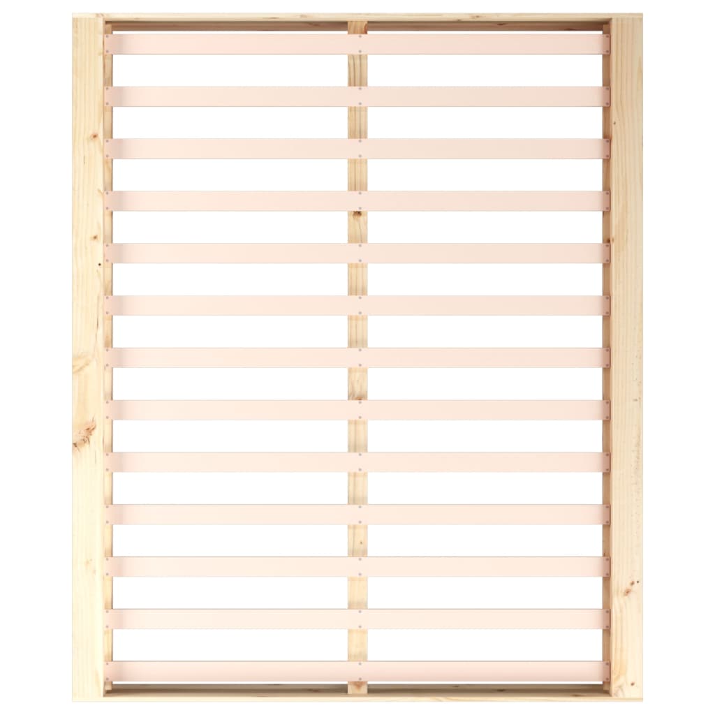 Bedframe Massief Hout 5Ft King Size 150 x 200 cm Naturel
