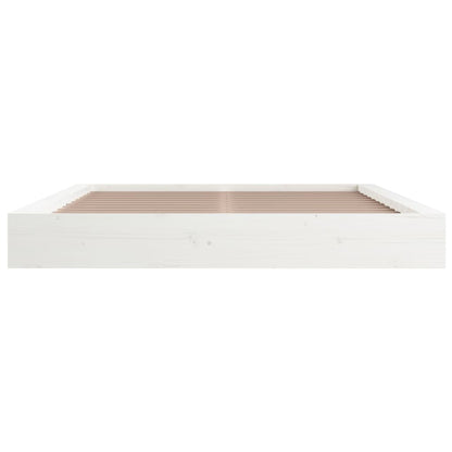 Bedframe Massief Hout 5Ft King Size 150 x 200 cm Wit