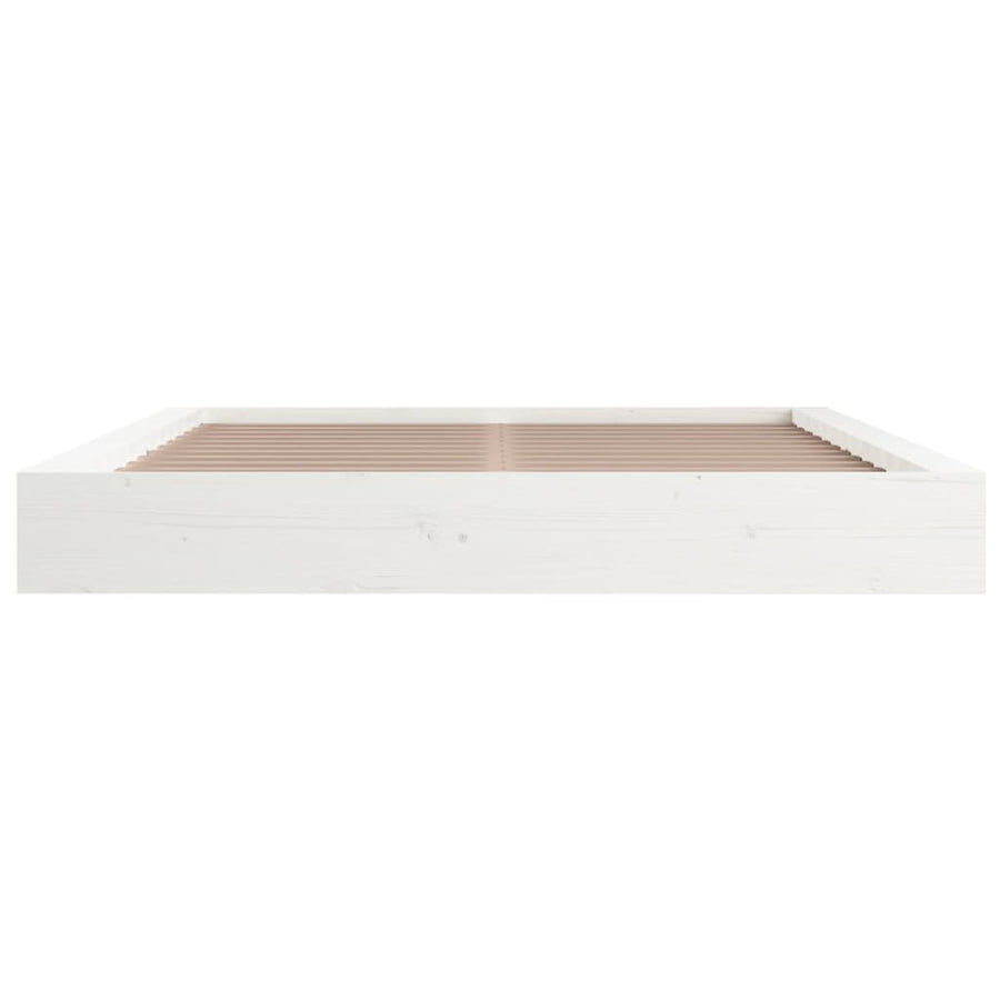 Bedframe Massief Hout 5Ft King Size 150 x 200 cm Wit