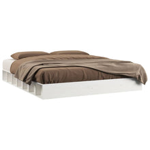 Bedframe Massief Hout 140 x 200 cm Wit