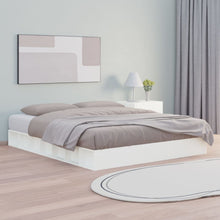 Bedframe Massief Hout 140 x 200 cm Wit