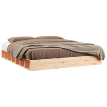Bedframe Massief Hout 120 x 200 cm Naturel