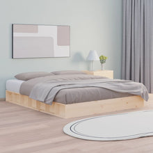 Bedframe Massief Hout 120 x 200 cm Naturel