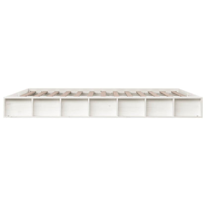 Bedframe Massief Hout 120 x 200 cm Wit