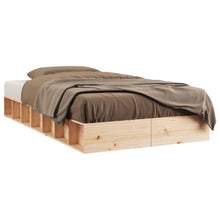 Bedframe Massief Hout 100 x 200 cm Naturel