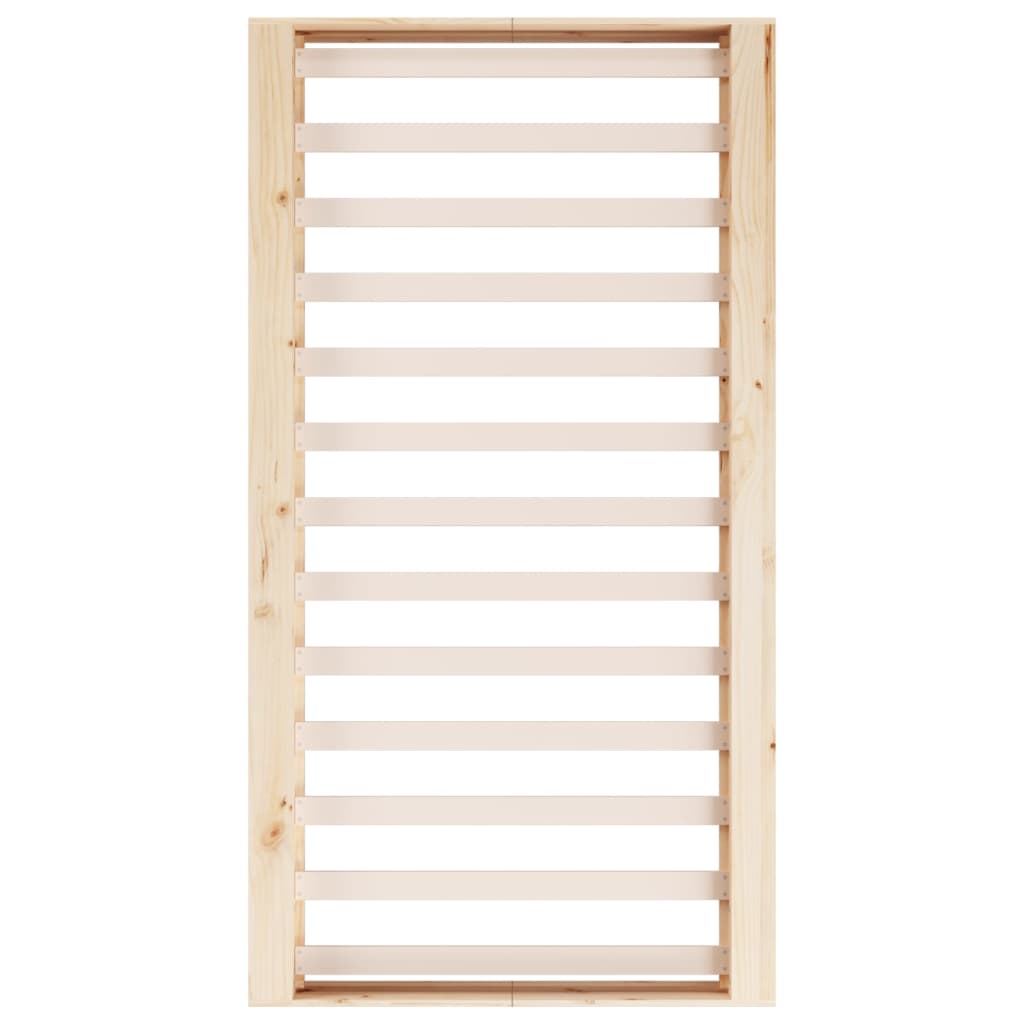 Bedframe Massief Hout 100 x 200 cm Naturel