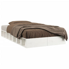 Bedframe Massief Hout 100 x 200 cm Wit