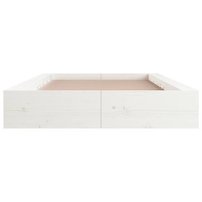 Bedframe Massief Hout 100 x 200 cm Wit