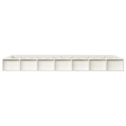 Bedframe Massief Hout 100 x 200 cm Wit