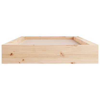 Bedframe Massief Hout 90 x 200 cm Naturel