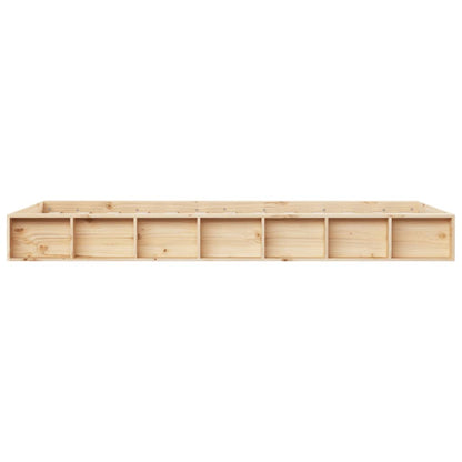 Bedframe Massief Hout 90 x 200 cm Naturel