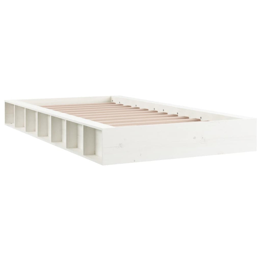 Bedframe Massief Hout 90 x 200 cm Wit