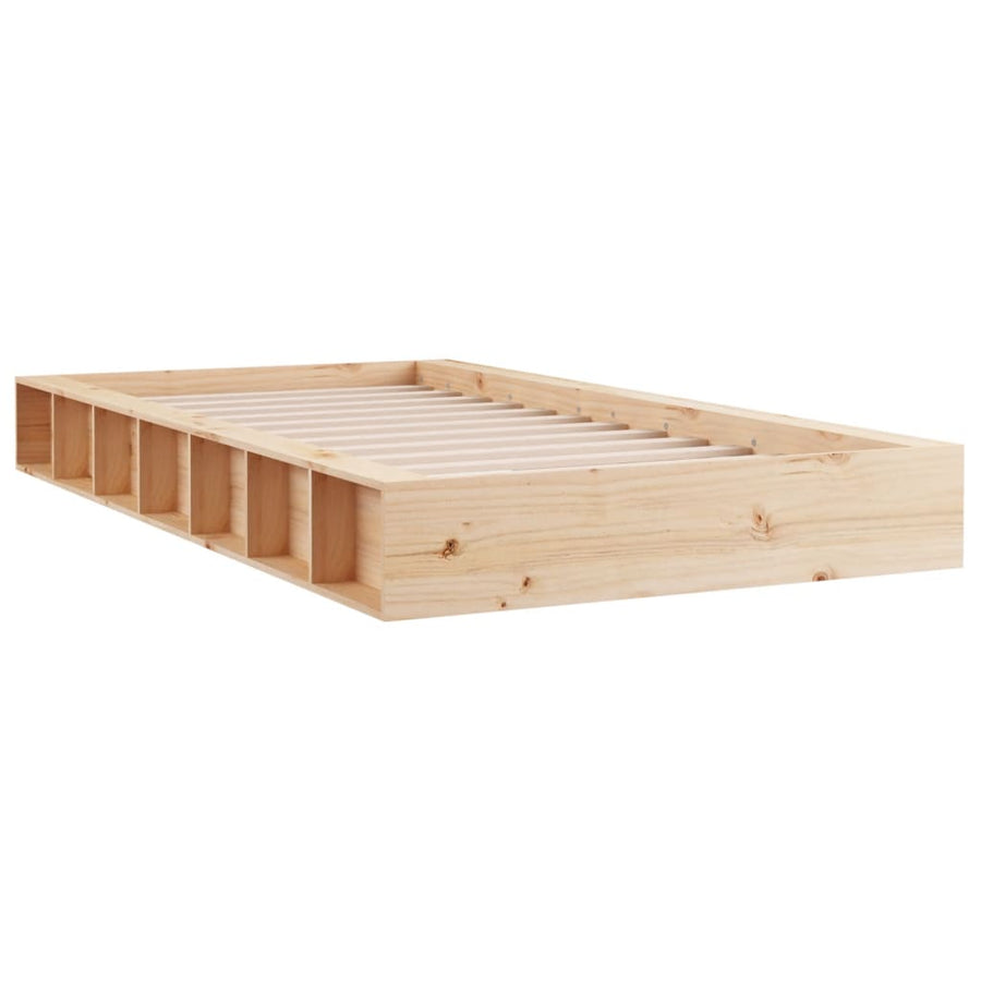 Bedframe Massief Hout 2Ft6 Small Single 75 x 190 cm Naturel
