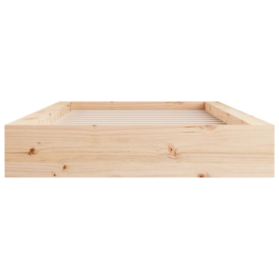 Bedframe Massief Hout 2Ft6 Small Single 75 x 190 cm Naturel