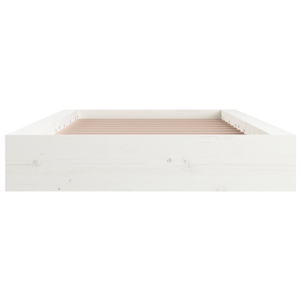 Bedframe Massief Hout 2Ft6 Small Single 75 x 190 cm Wit