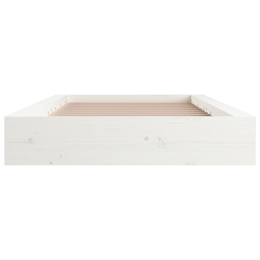 Bedframe Massief Hout 2Ft6 Small Single 75 x 190 cm Wit