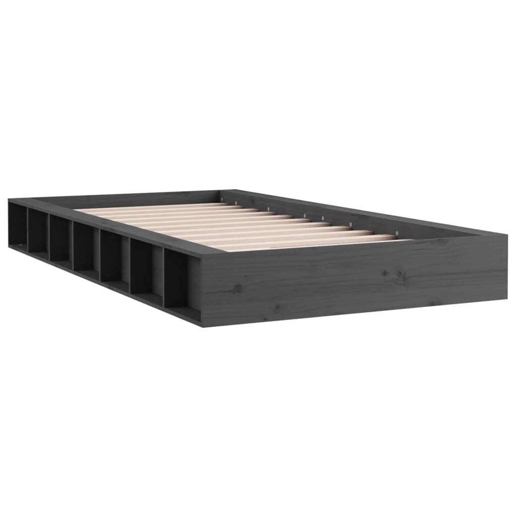 Bedframe Massief Hout 2Ft6 Small Single 75 x 190 cm Grijs