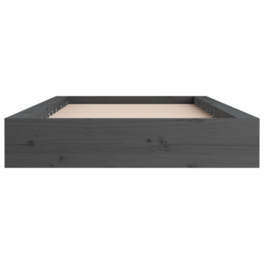 Bedframe Massief Hout 2Ft6 Small Single 75 x 190 cm Grijs