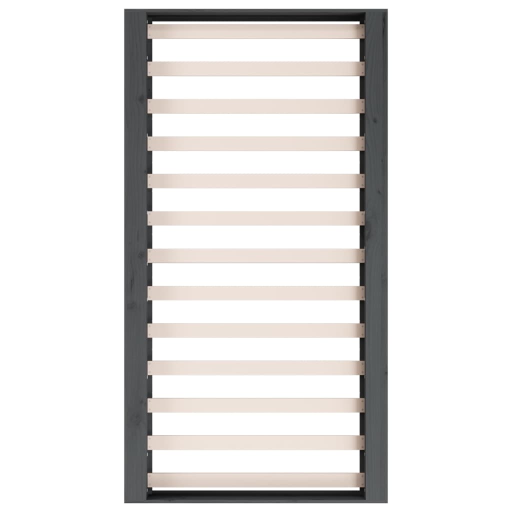 Bedframe Massief Hout 2Ft6 Small Single 75 x 190 cm Grijs