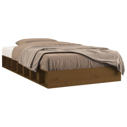 Bedframe Massief Hout 2Ft6 Small Single 75 x 190 cm Honingbruin