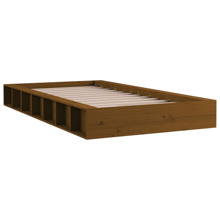 Bedframe Massief Hout 2Ft6 Small Single 75 x 190 cm Honingbruin