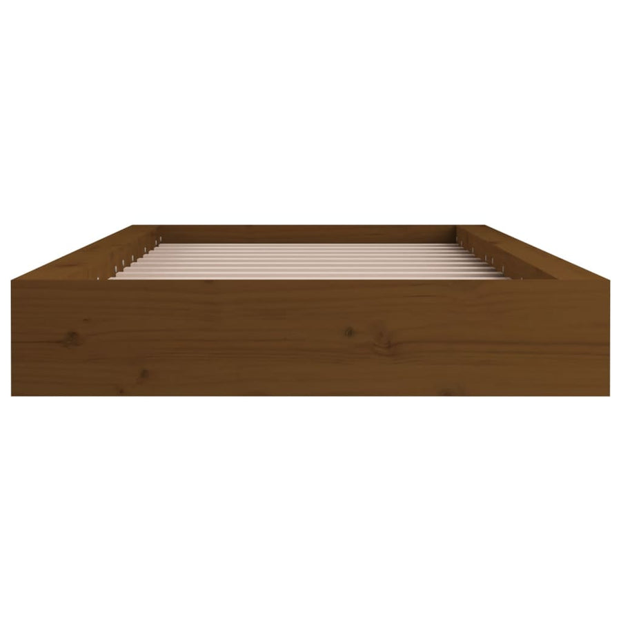 Bedframe Massief Hout 2Ft6 Small Single 75 x 190 cm Honingbruin