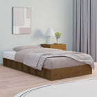 Bedframe massief grenenhout honingbruin 75x190 cm