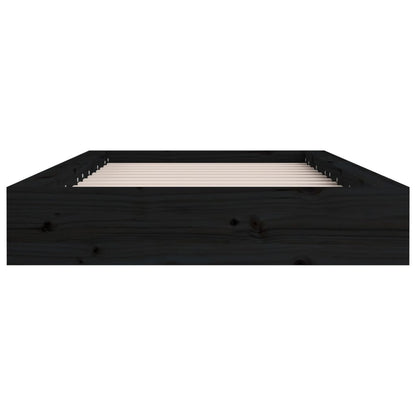 Bedframe Massief Hout 2Ft6 Small Single 75 x 190 cm Zwart