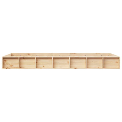 Bedframe Massief Hout 3Ft Single 90 x 190 cm Naturel