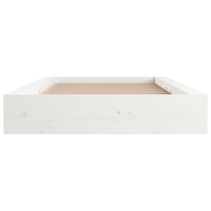 Bedframe Massief Hout 3Ft Single 90 x 190 cm Wit