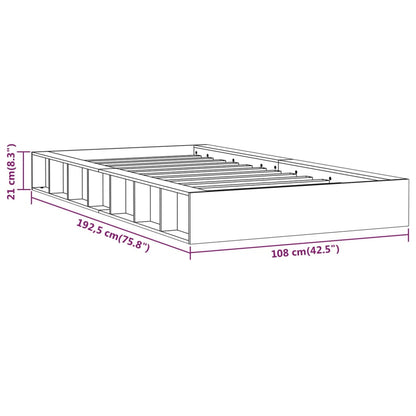 Bedframe Massief Hout 3Ft Single 90 x 190 cm Wit