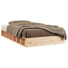 Bedframe Massief Hout 4Ft Small Double 120 x 190 cm Naturel