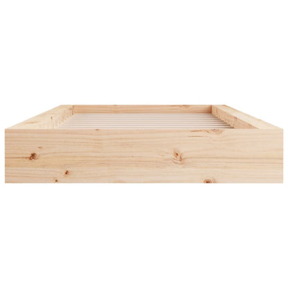 Bedframe Massief Hout 4Ft Small Double 120 x 190 cm Naturel