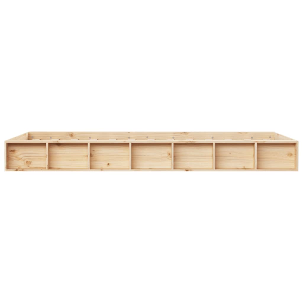 Bedframe Massief Hout 4Ft Small Double 120 x 190 cm Naturel