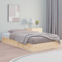 Bedframe Massief Hout 4Ft Small Double 120 x 190 cm Naturel