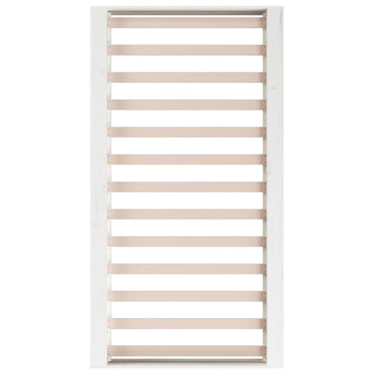 Bedframe Massief Hout 140 x 190 cm Wit