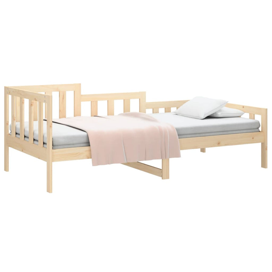 Slaapbank Zonder Matras Massief Grenenhout 80 x 200 cm Naturel
