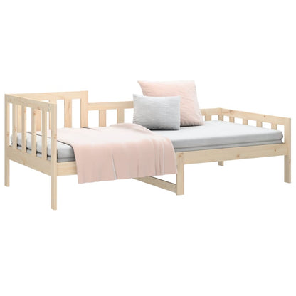 Slaapbank Zonder Matras Massief Grenenhout 80 x 200 cm Naturel