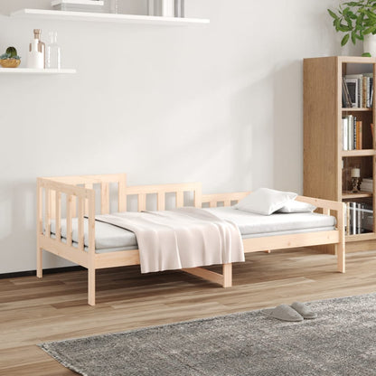 Slaapbank Zonder Matras Massief Grenenhout 80 x 200 cm Naturel